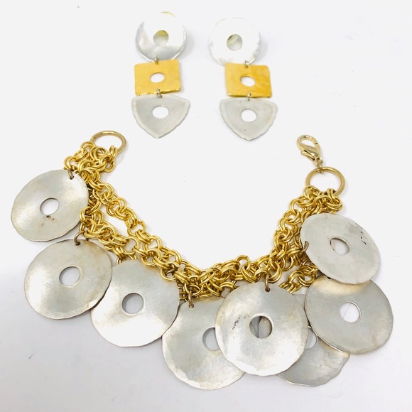 ROZ BALKIN modernist sterling set, circa 1980s